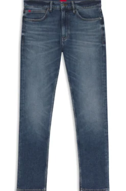 Slim-Fit Jeans aus blauem Stretch-Denim