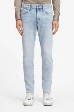 Slim-Fit Jeans aus Denim mit Seiden-Anteil