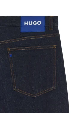 Slim-Fit Jeans aus dunkelblauem Stretch-Denim