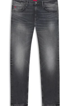 Slim-Fit Jeans aus grauem Stretch-Denim