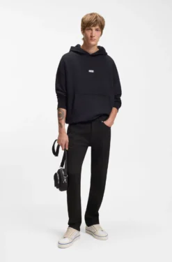 Slim-Fit Jeans aus schwarzem Stretch-Denim