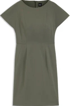 Slim-Fit Kleid aus italienischer Stretch-Wolle