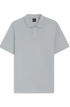 Slim-Fit Polohemd aus Stretch-Baumwolle mit Logo-Aufnäher