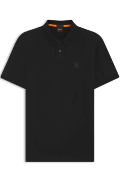 Slim-Fit Polohemd aus Stretch-Baumwolle mit Logo-Aufnäher