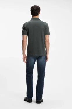 Slim-Fit Polohemd aus Stretch-Baumwolle mit Logo-Aufnäher