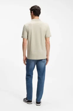Slim-Fit Polohemd aus Stretch-Baumwolle mit Logo-Aufnäher