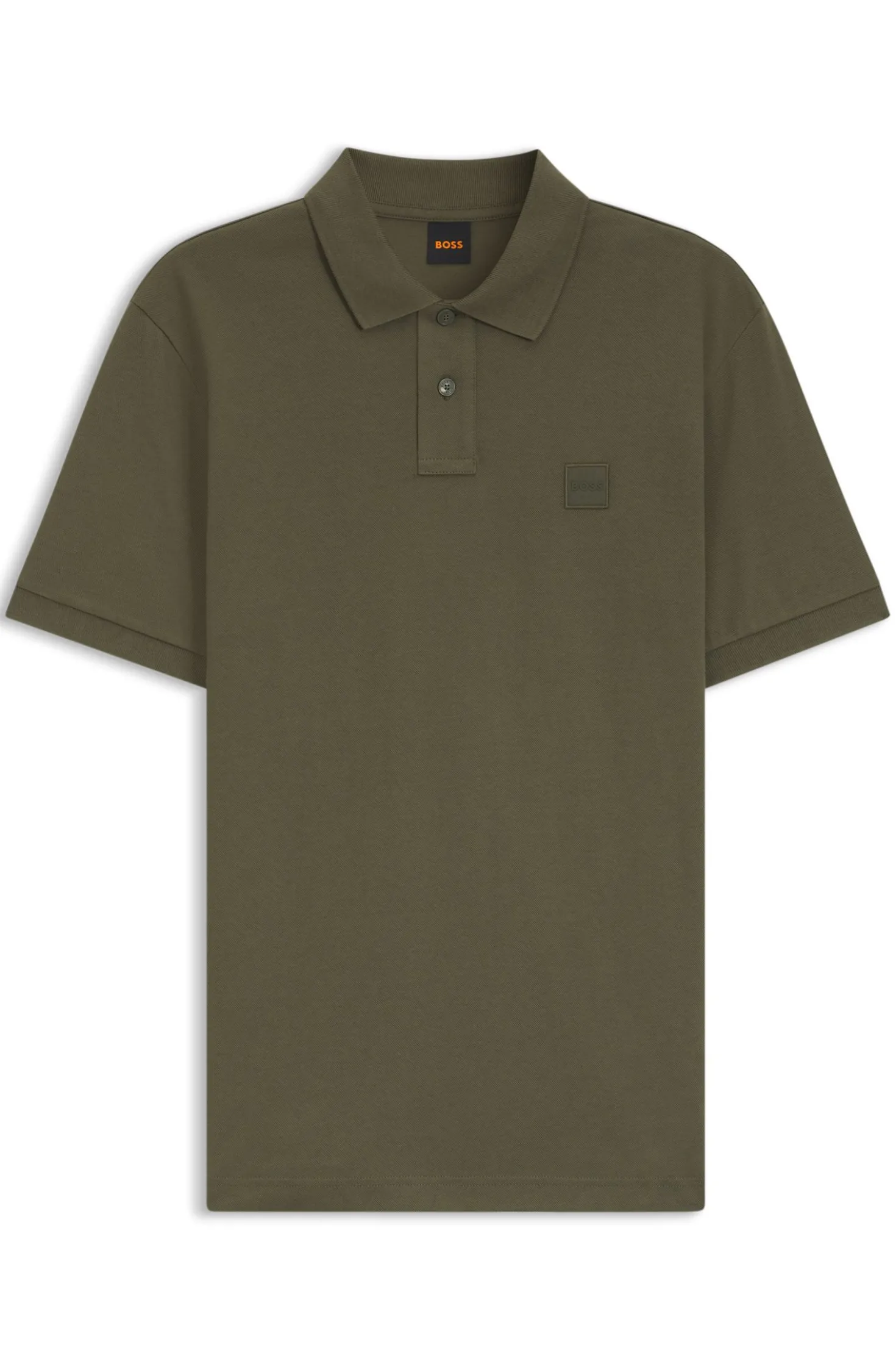 Slim-Fit Polohemd aus Stretch-Baumwolle mit Logo-Aufnäher