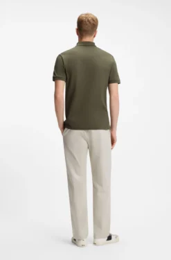 Slim-Fit Polohemd aus Stretch-Baumwolle mit Logo-Aufnäher