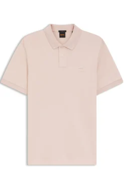Slim-Fit Polohemd aus Stretch-Baumwolle mit Logo-Aufnäher