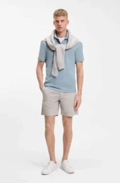 Slim-Fit Polohemd aus Stretch-Baumwolle mit Logo-Aufnäher