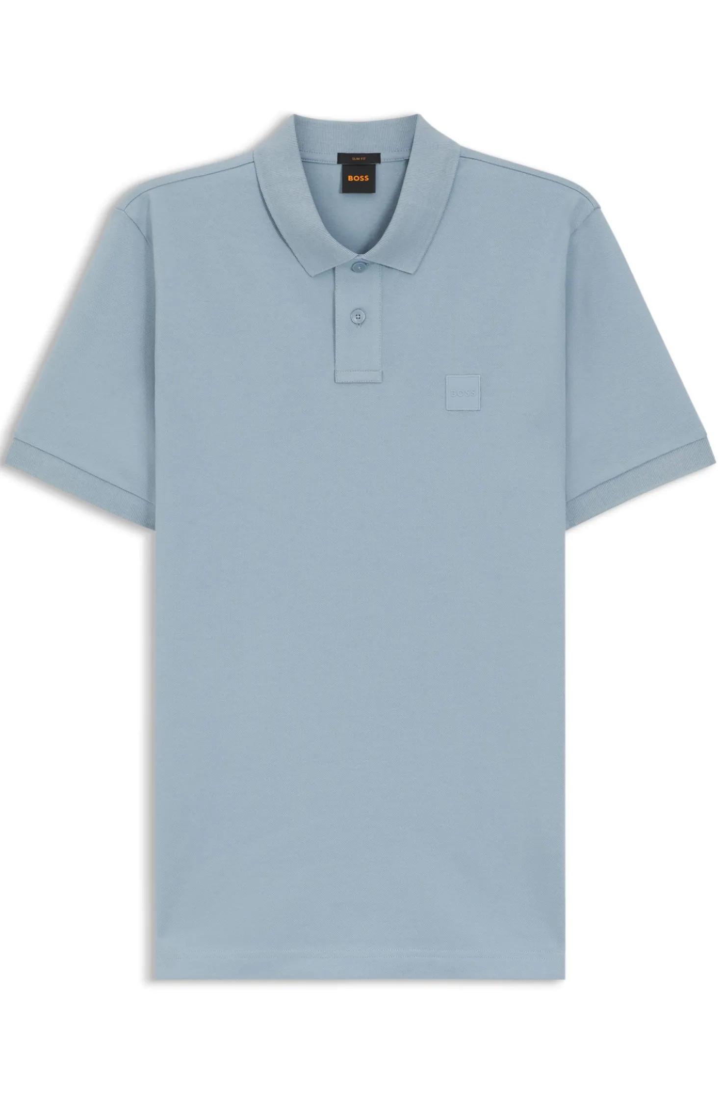Slim-Fit Polohemd aus Stretch-Baumwolle mit Logo-Aufnäher