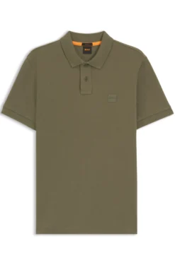 Slim-Fit Polohemd aus Stretch-Baumwolle mit Logo-Aufnäher