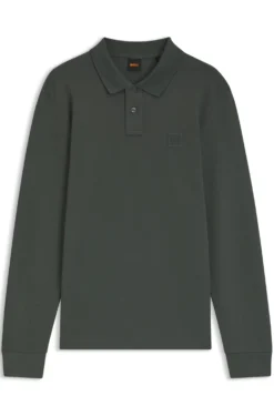 Slim-Fit Poloshirt aus elastischem Baumwoll-Piqué
