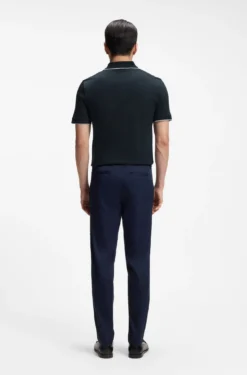 Slim-Fit Poloshirt aus merzerisierter Baumwolle