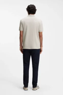 Slim-Fit Poloshirt aus Stretch-Baumwolle mit Reißverschluss