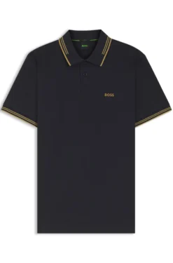 Slim-Fit Poloshirt mit Kontraststreifen-Details