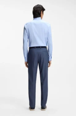 Slim-Fit Popeline-Hemd aus bügelleichtem Baumwoll-Mix