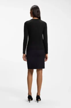 Slim-Fit Pullover aus Merinowolle mit Rundhalsausschnitt
