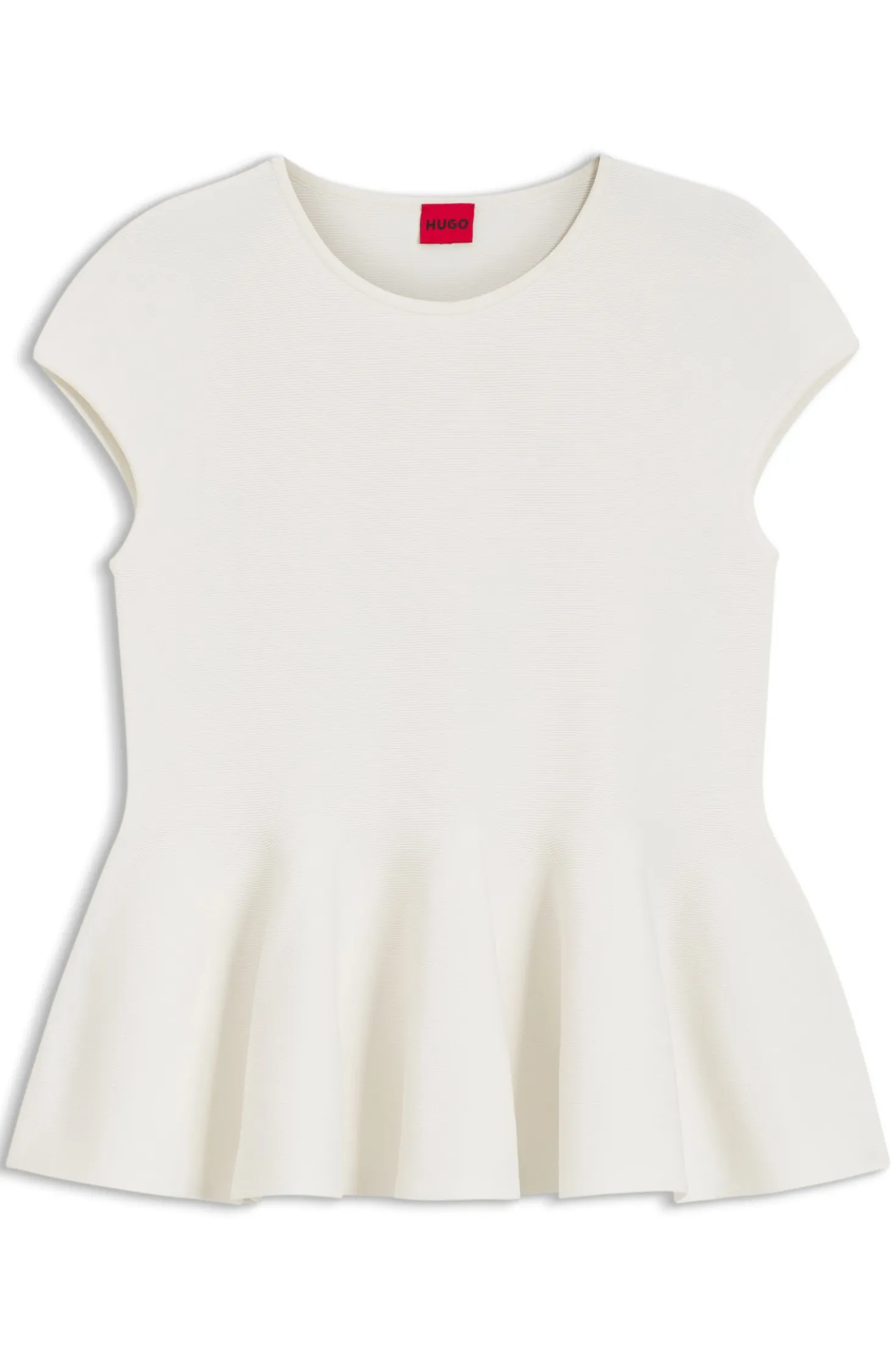 Slim-Fit Pullover mit Schößchensaum