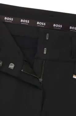 Slim-Fit Reithose mit hohem Bund und Kniebesatz