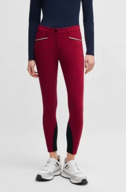 Slim-Fit Reithose mit Kniebesatz