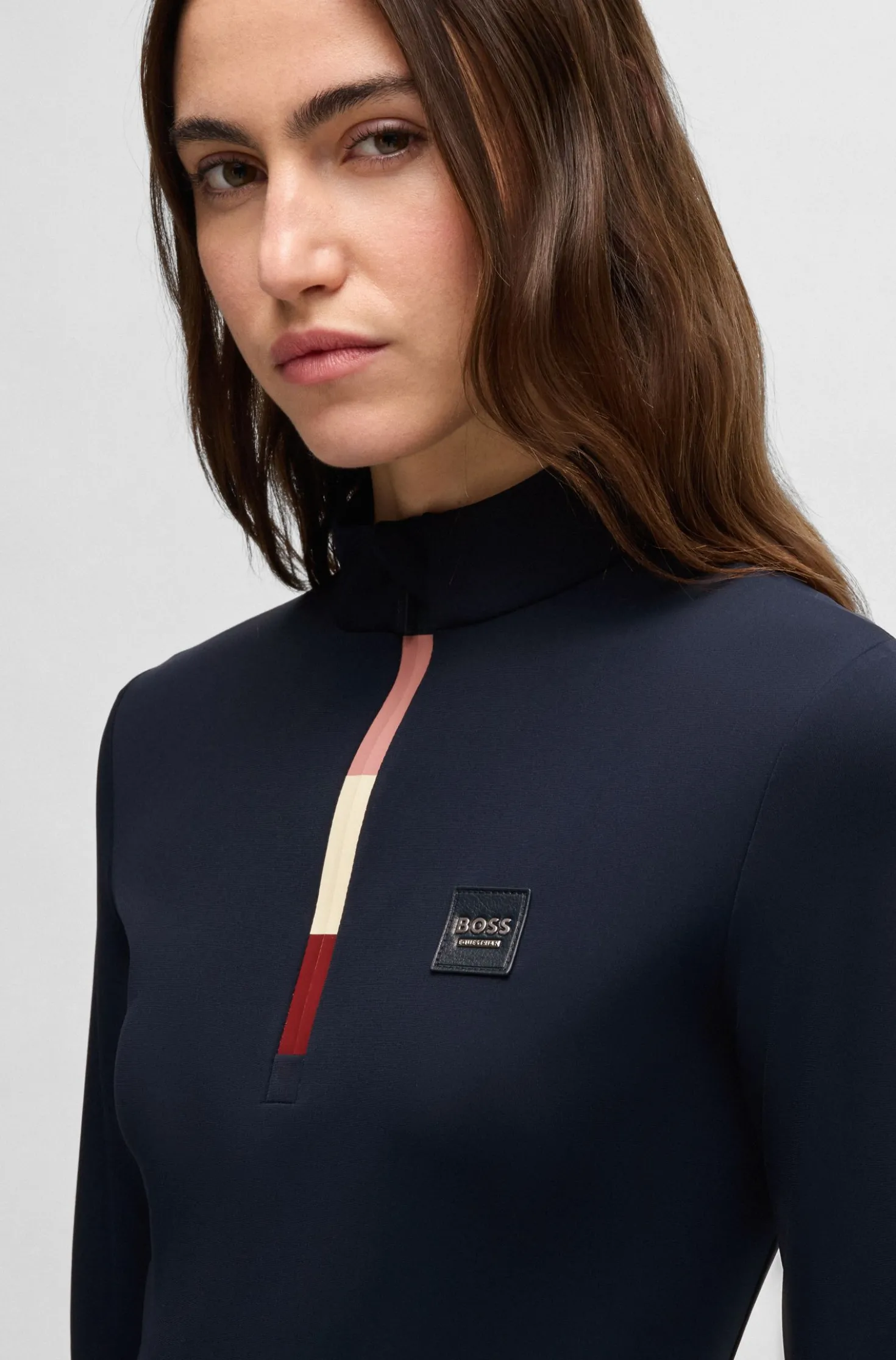 Slim-Fit Reitsport-Trainingsshirt aus Super-Stretch-Gewebe