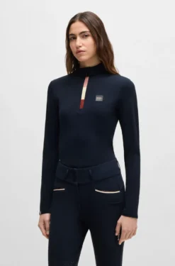 Slim-Fit Reitsport-Trainingsshirt aus Super-Stretch-Gewebe
