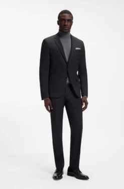 Slim-Fit Rollkragenpullover aus extrafeiner Merinowolle
