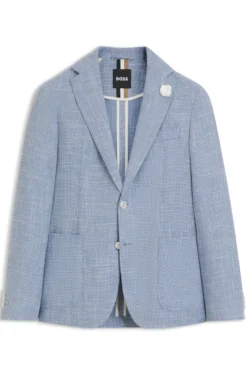 Slim-Fit Sakko aus fein gemustertem Gewebe