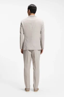 Slim-Fit Sakko aus fein gemusterter Schurwolle