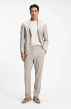 Slim-Fit Sakko aus fein gemusterter Schurwolle