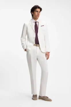 Slim-Fit Sakko aus fein gemustertem Gewebe