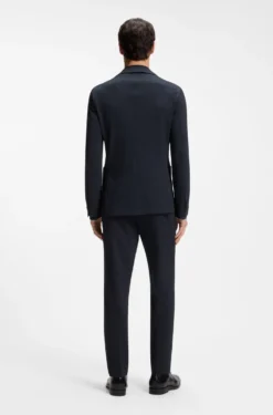 Slim-Fit Sakko aus funktionalem Stretch-Seersucker