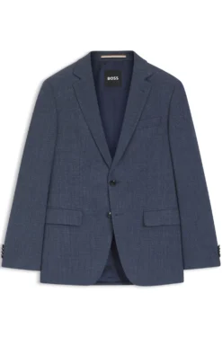 Slim-Fit Sakko aus gemusterter Stretch-Wolle