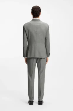 Slim-Fit Sakko aus gemusterter Stretch-Wolle