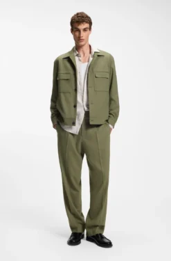 Slim-Fit Sakko aus knitterfreiem Twill