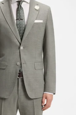Slim-Fit Sakko aus meliertem Stretch-Gewebe