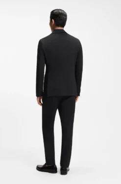Slim-Fit Sakko aus Stretch-Seersucker