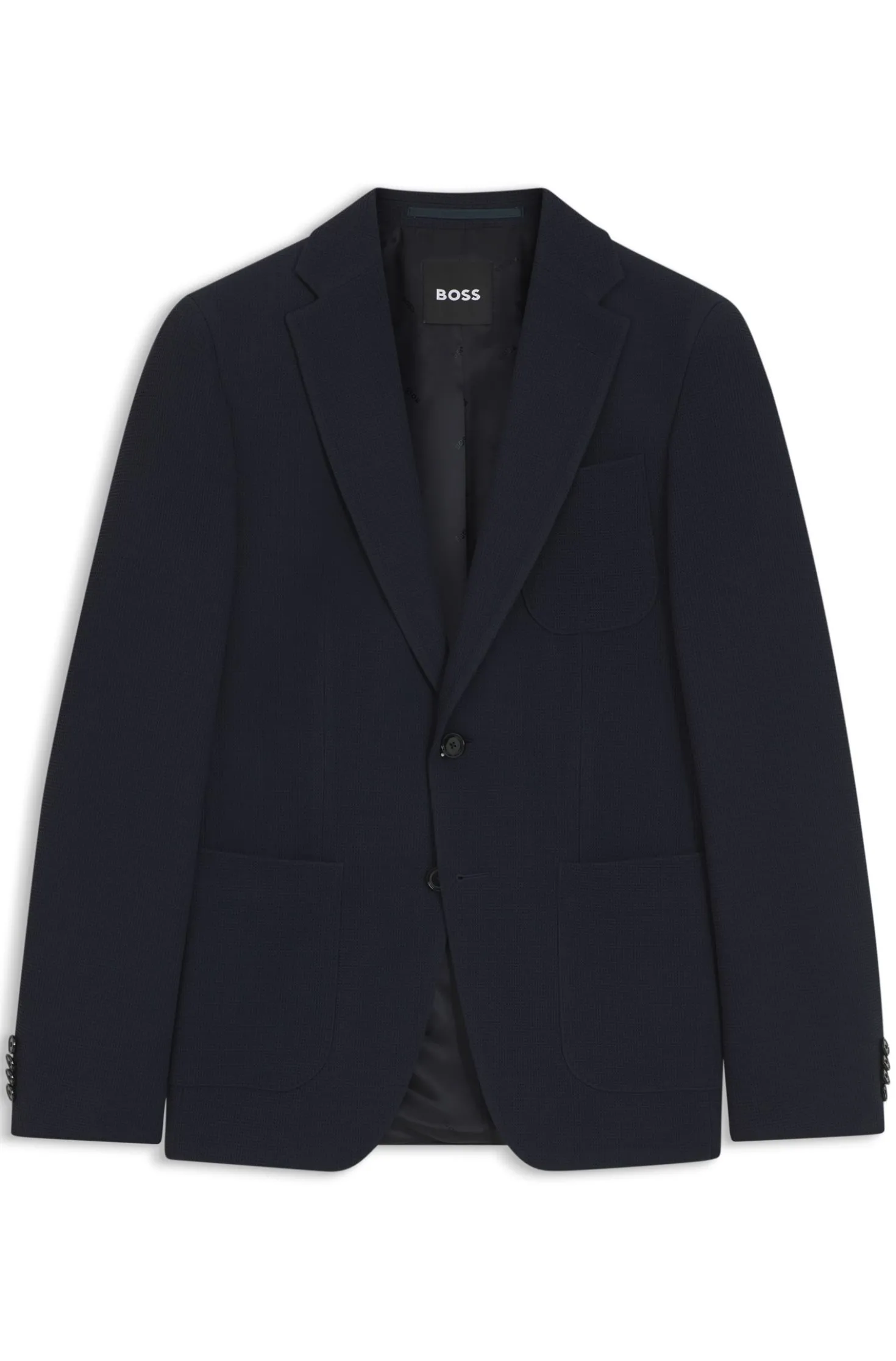 Slim-Fit Sakko aus waschbarer Stretch-Wolle