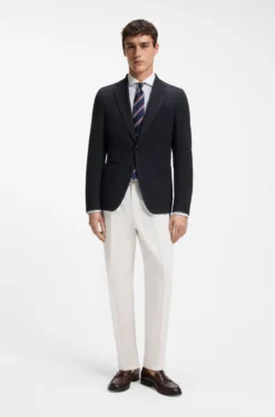 Slim-Fit Sakko aus waschbarer Stretch-Wolle