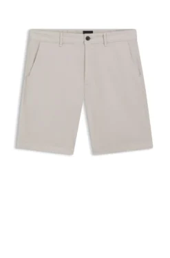 Slim-Fit Shorts aus elastischem Baumwoll-Twill