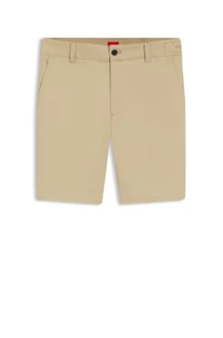 Slim-Fit Shorts aus merzerisierter Stretch-Baumwolle