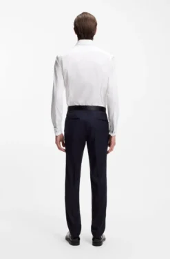 Slim-Fit Smokinghemd aus bügelleichter Stretch-Baumwolle