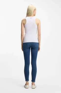 Slim-Fit Tanktop aus elastischem Baumwoll-Mix