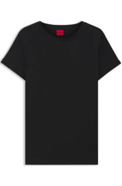 Slim-Fit T-Shirt aus Baumwolle mit umgeschlagenen Ärmeln