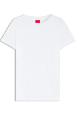Slim-Fit T-Shirt aus Baumwolle mit umgeschlagenen Ärmeln