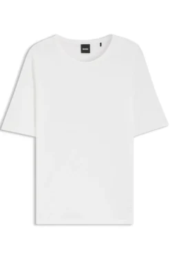 Slim-Fit T-Shirt aus Baumwolle, Modal und Seide