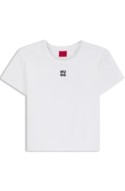Slim-Fit T-Shirt aus Baumwoll-Mix mit Logo-Stickerei