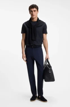 Slim-Fit T-Shirt aus merzerisierter Baumwolle