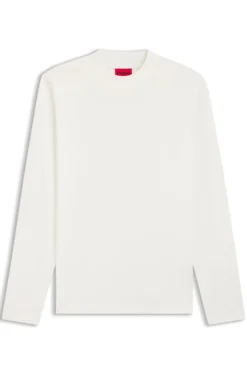 Slim-Fit T-Shirt aus merzerisierter Baumwolle mit Stehkragen